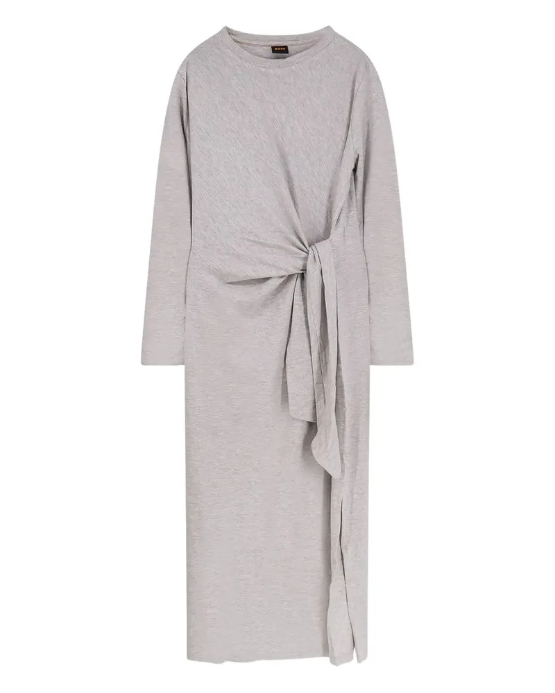 HUGO BOSS knot-detail midi dress - Grau Grau
