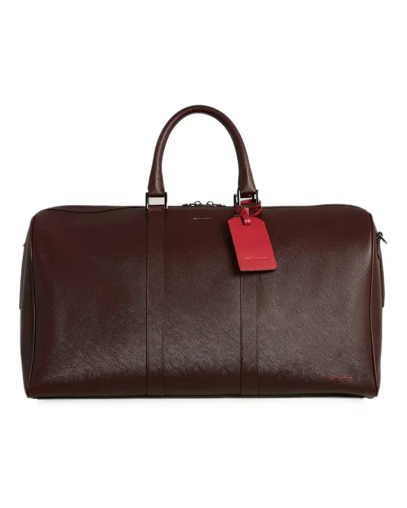 Kiton Reisetasche aus gekörntem Leder - Rot Rot
