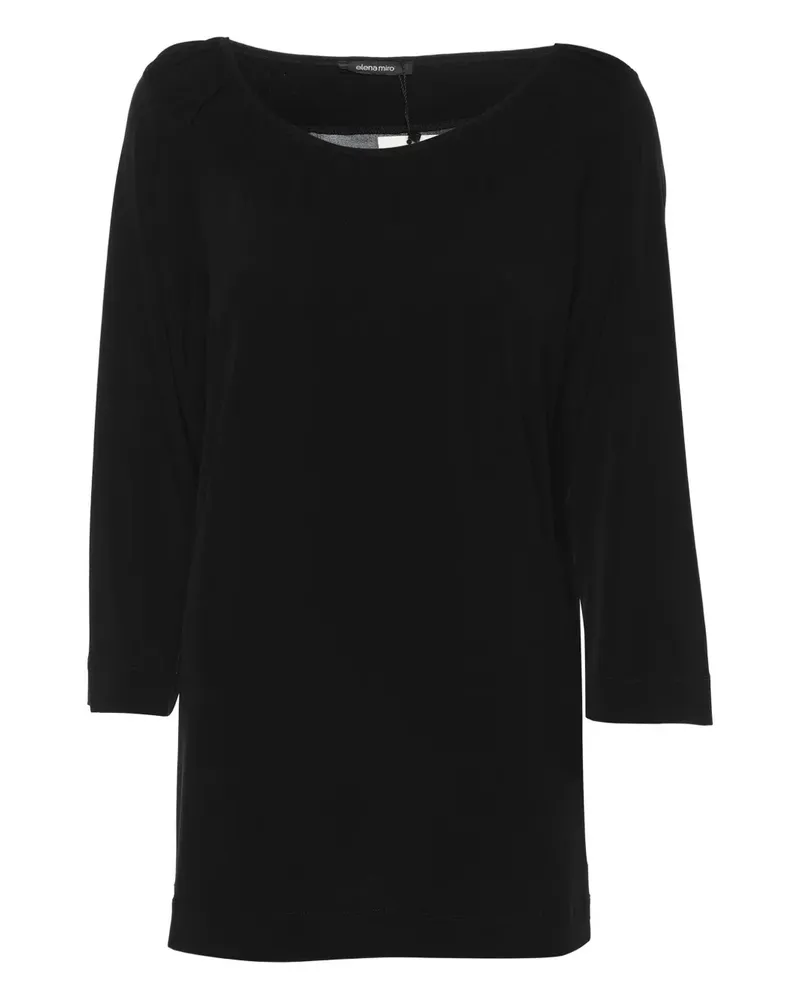 Elena Mirò Klassischer Pullover - Schwarz Schwarz
