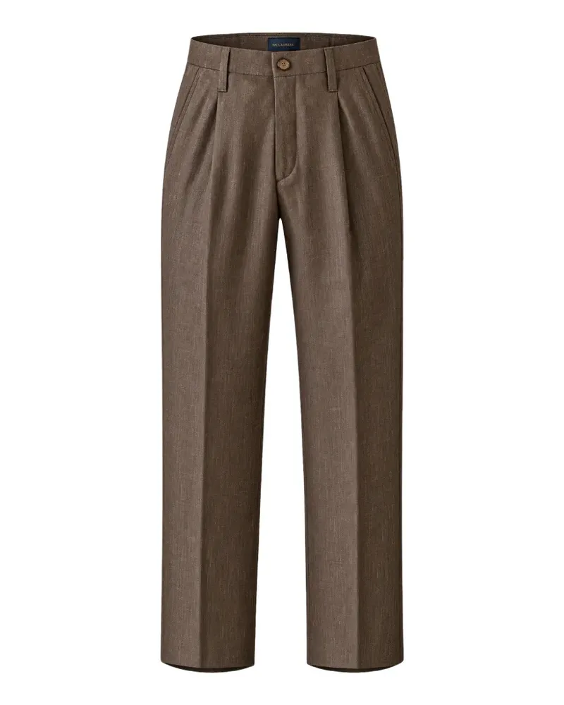 Paul & Shark pleated-detail trousers - Braun Braun