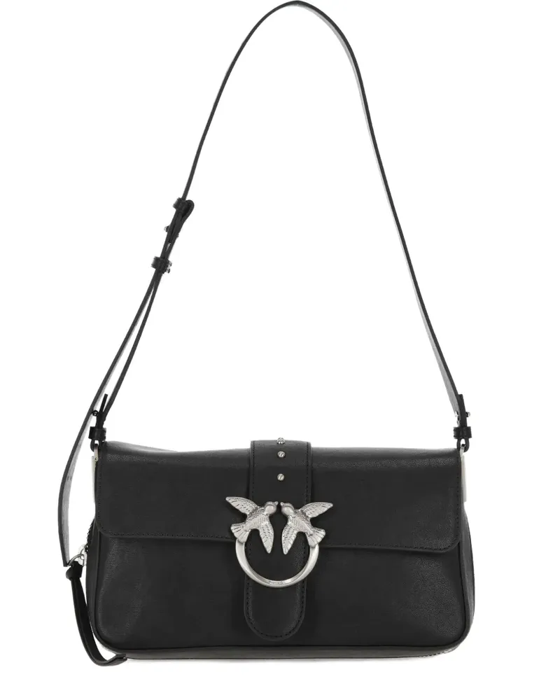 Pinko bird-buckle shoulder bag - Schwarz Schwarz