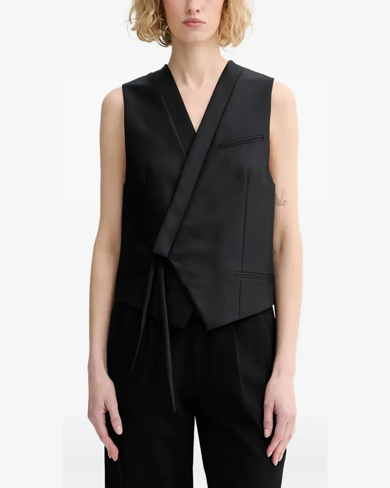 Kenzo wrap-style sleeveless vest - Schwarz Schwarz