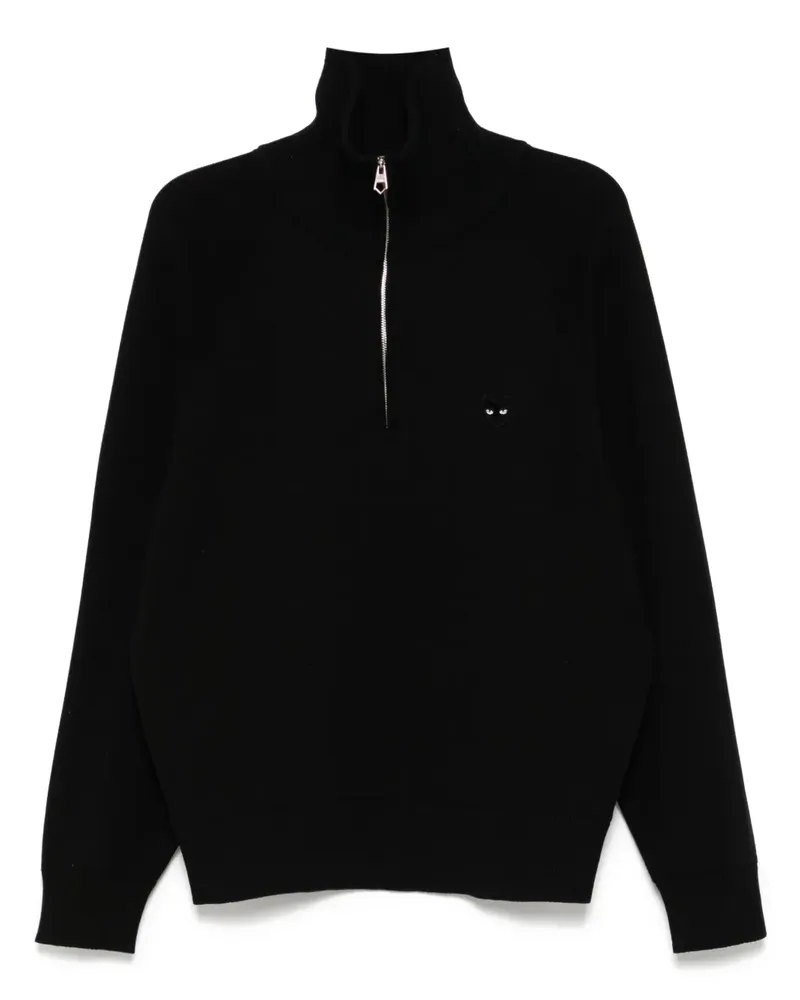 SONGZIO Pullover mit Stehkragen - Schwarz Schwarz