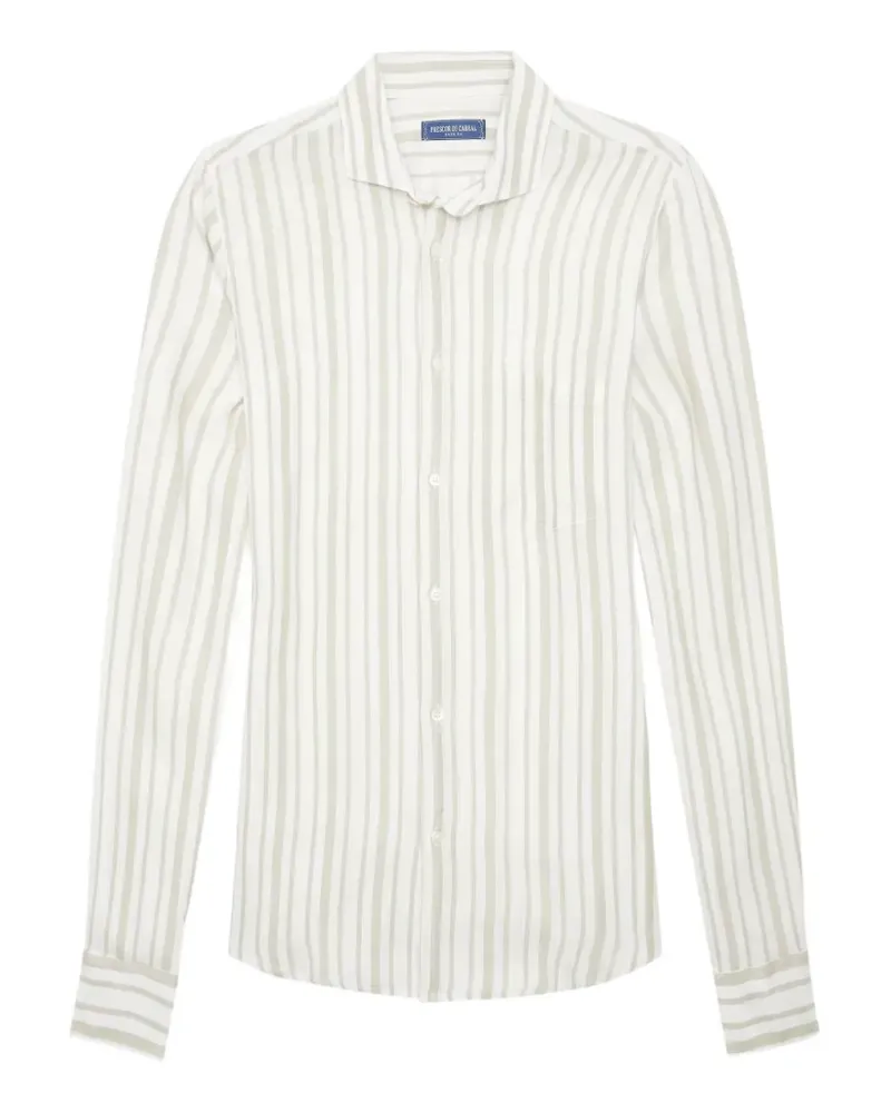 Frescobol Carioca striped linen shirt - Grün Grün