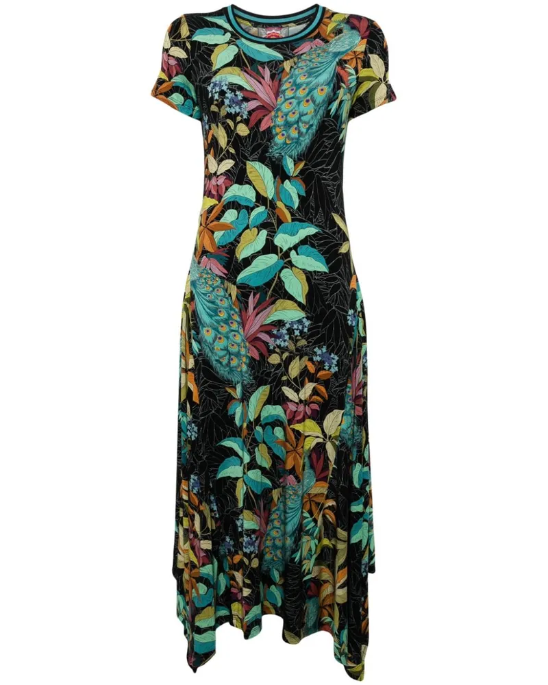 Johnny Was Asymmetrisches Kleid - Schwarz Schwarz