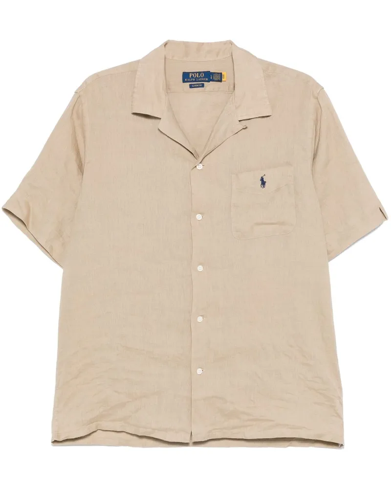 Ralph Lauren Hemd aus Leinen - Nude Nude