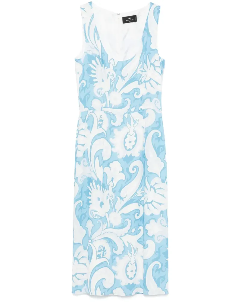 Etro Midikleid mit Paisley-Print - Weiß Weiß