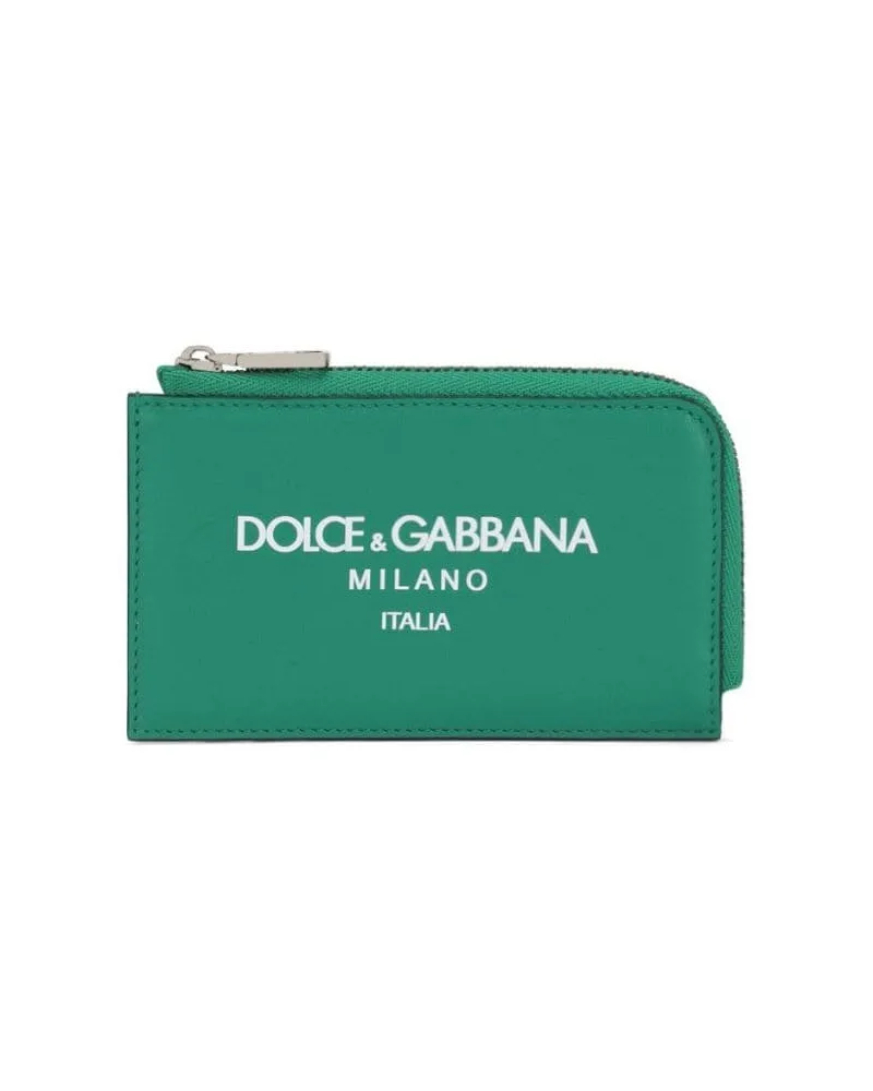 Dolce & Gabbana Portemonnaie mit Rundumreißverschluss Grün