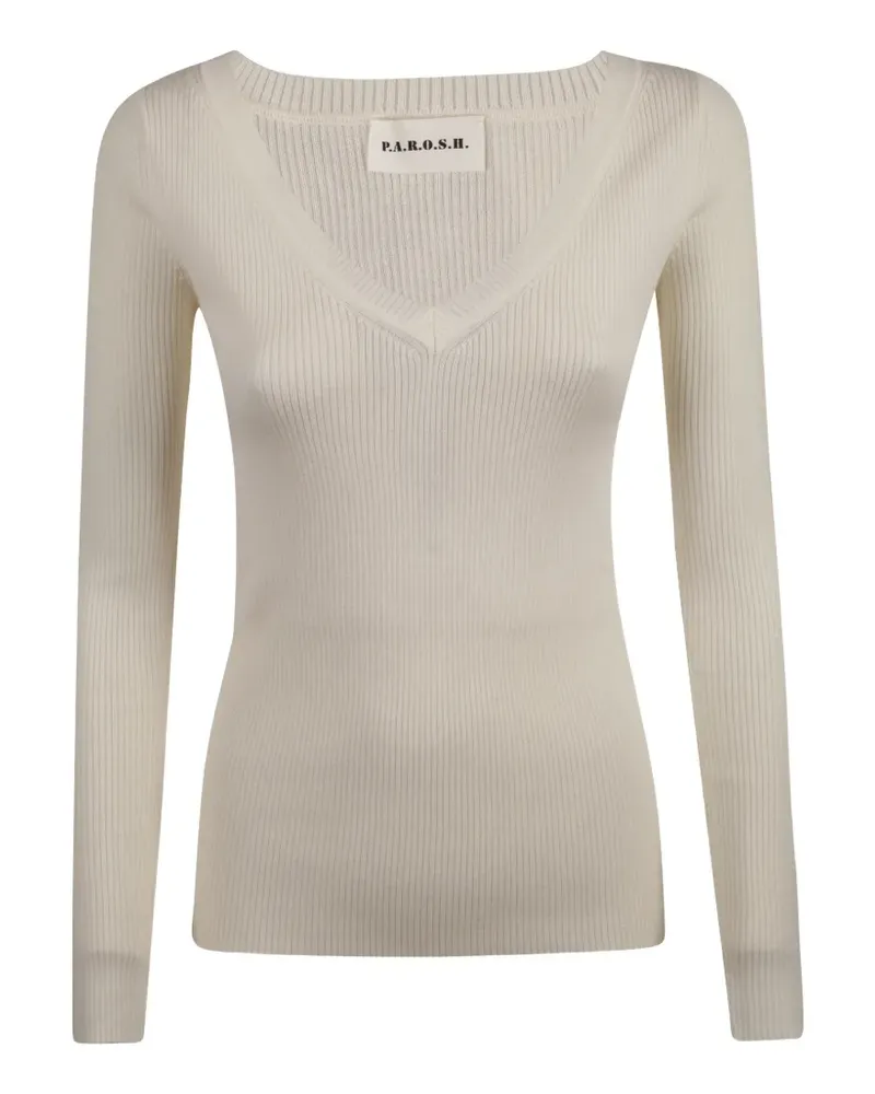 P.A.R.O.S.H. P.A.R.O H. Pullover mit V-Ausschnitt - Nude Nude