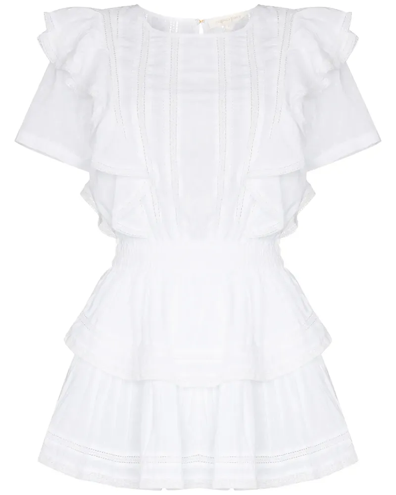 LoveShackFancy Natasha Minikleid - Weiß Weiß