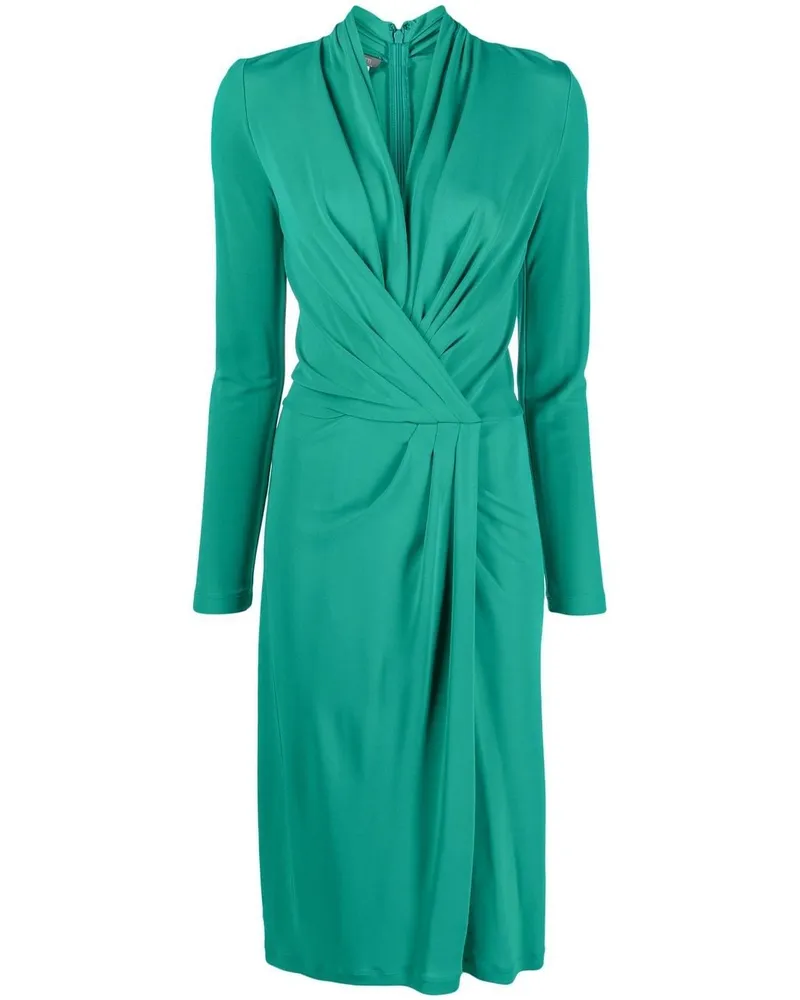 Alberta Ferretti Midikleid mit langen Ärmeln - Grün Grün