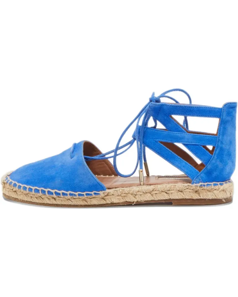 Aquazzura Espadrilles mit Schnürung - Blau Blau