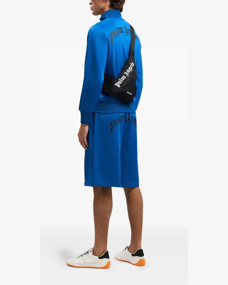 Palm Angels logo-print curved backpack - Schwarz Schwarz