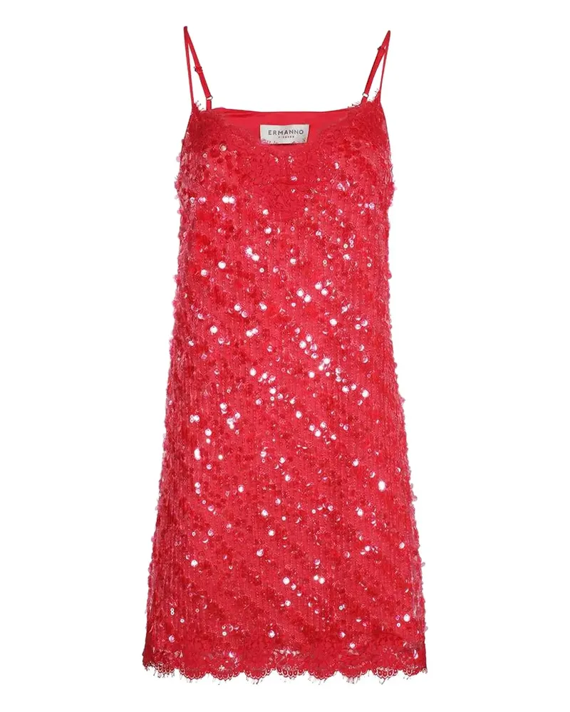 Ermanno Scervino embellished mini dress - Rosa Rosa