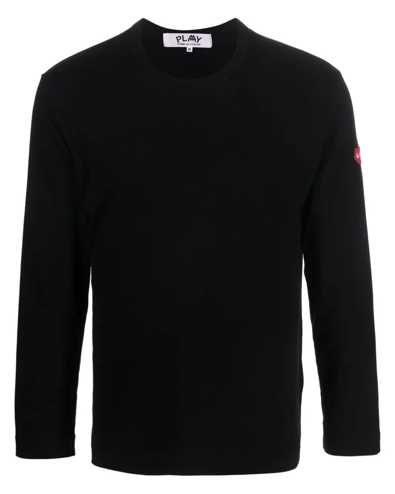 Comme des Garçons x The Artist Invader T-Shirt mit Pixel-Applikation - Schwarz Schwarz