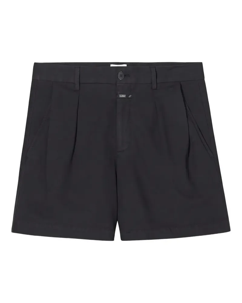Closed Revyl pleat-detail shorts - Schwarz Schwarz