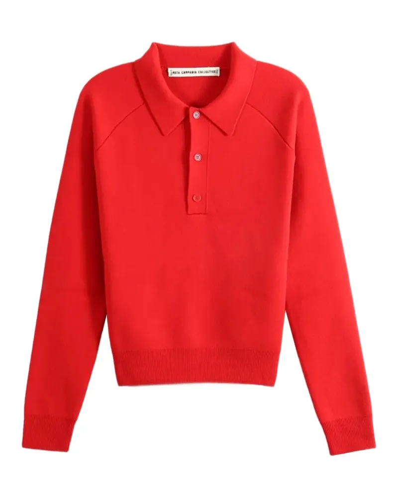 Meta Campania Collective Polo-Pullover mit Raglanärmeln - Rot Rot