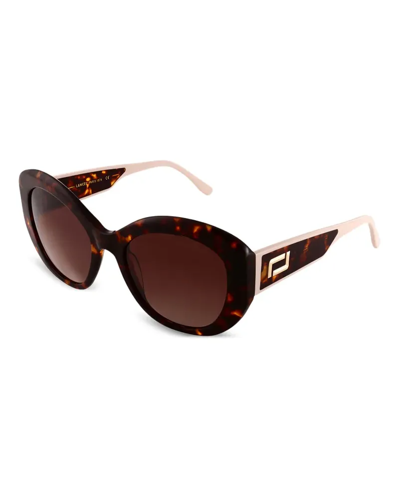 Lancel Cat-Eye-Sonnenbrille in Schildpattoptik - Braun Braun