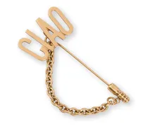 Ciao Brosche mit Kettendetail - Gold