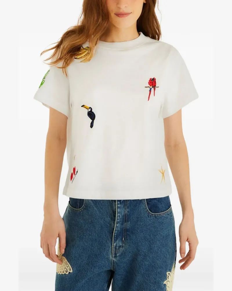 FARM Rio Cool Day T-Shirt mit Stickerei - Weiß Weiß