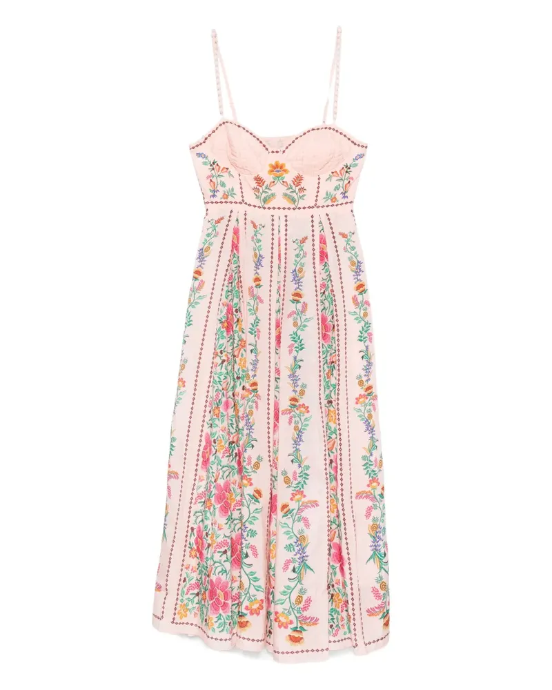 FARM Rio Delicate Forest Maxikleid mit Blumen-Print - Rosa Rosa