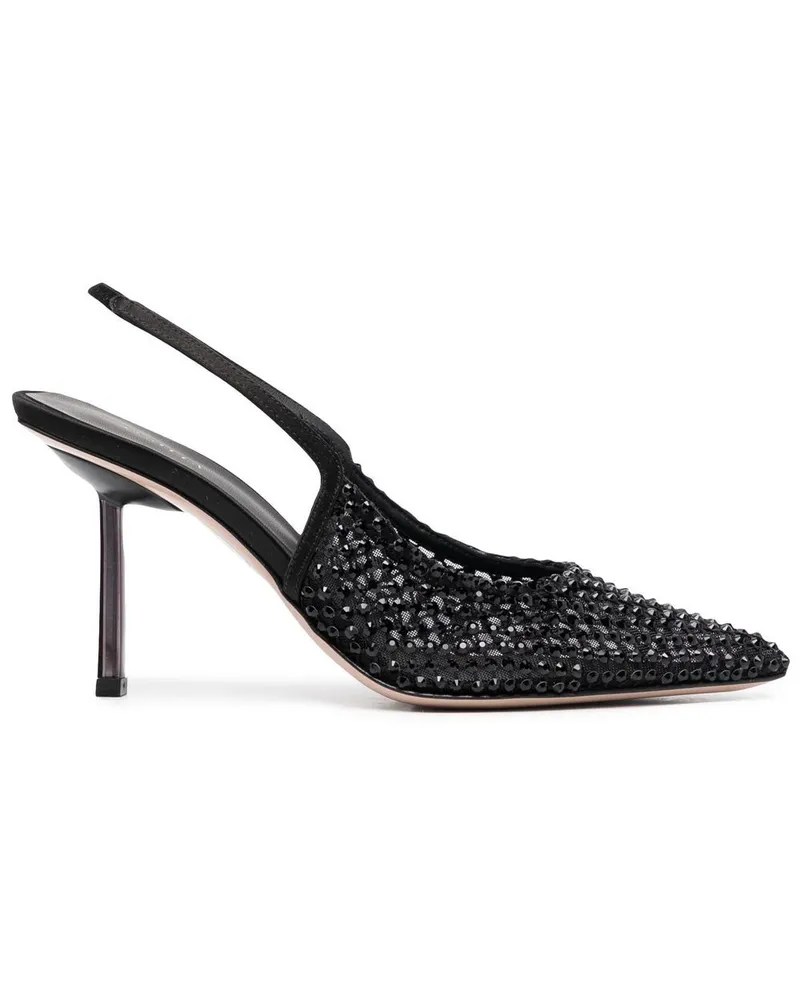 Le Silla Slingback-Pumps mit Strass - Schwarz Schwarz