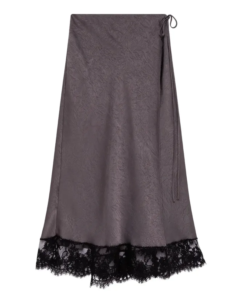 MSGM Minirock mit Spitze - Grau Grau