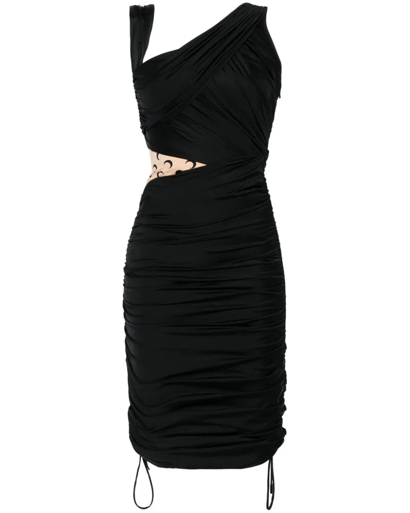 Marine Serre Drapiertes Minikleid aus Jersey - Schwarz Schwarz