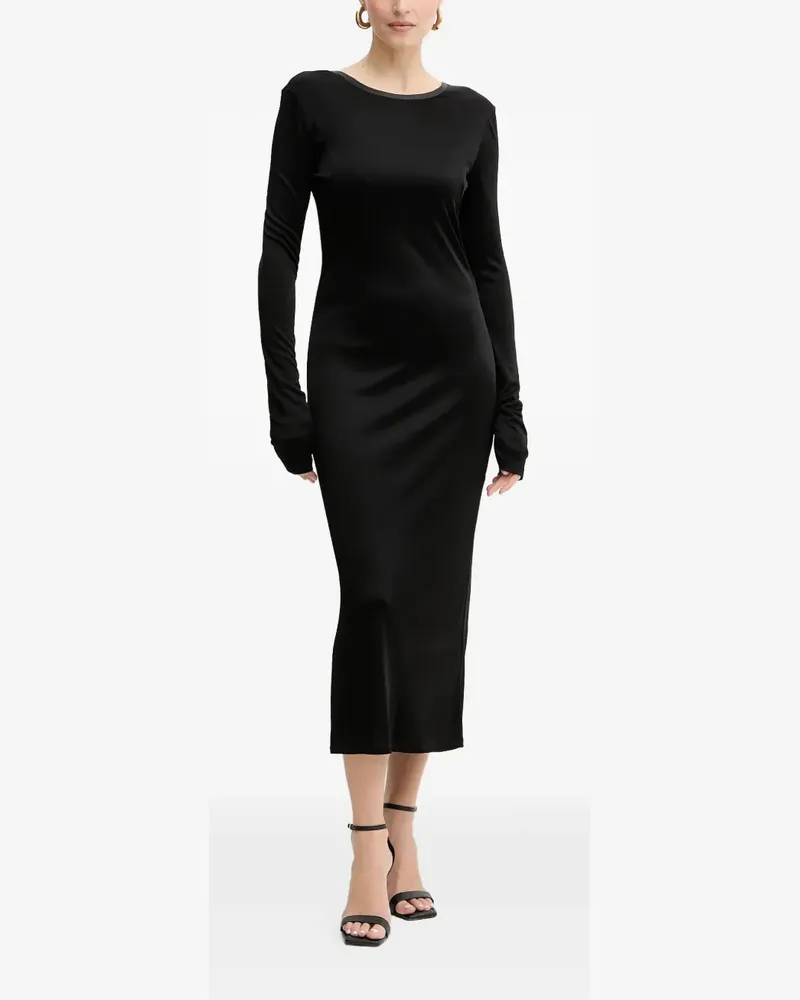 Patrizia Pepe long-sleeve midi dress - Schwarz Schwarz