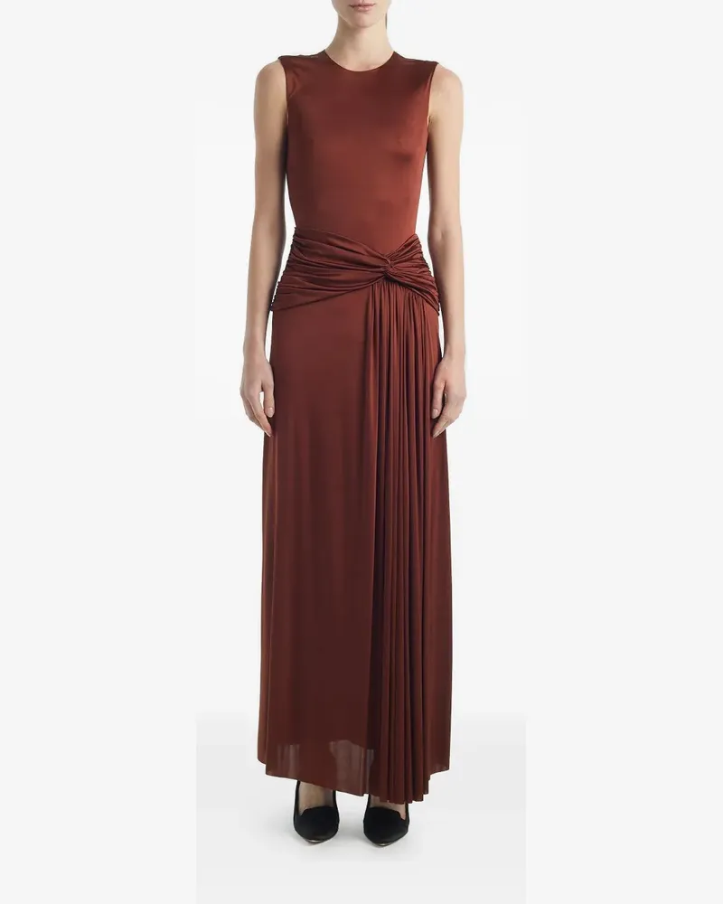Adam Lippes Talitha Kleid mit Knoten - Braun Braun
