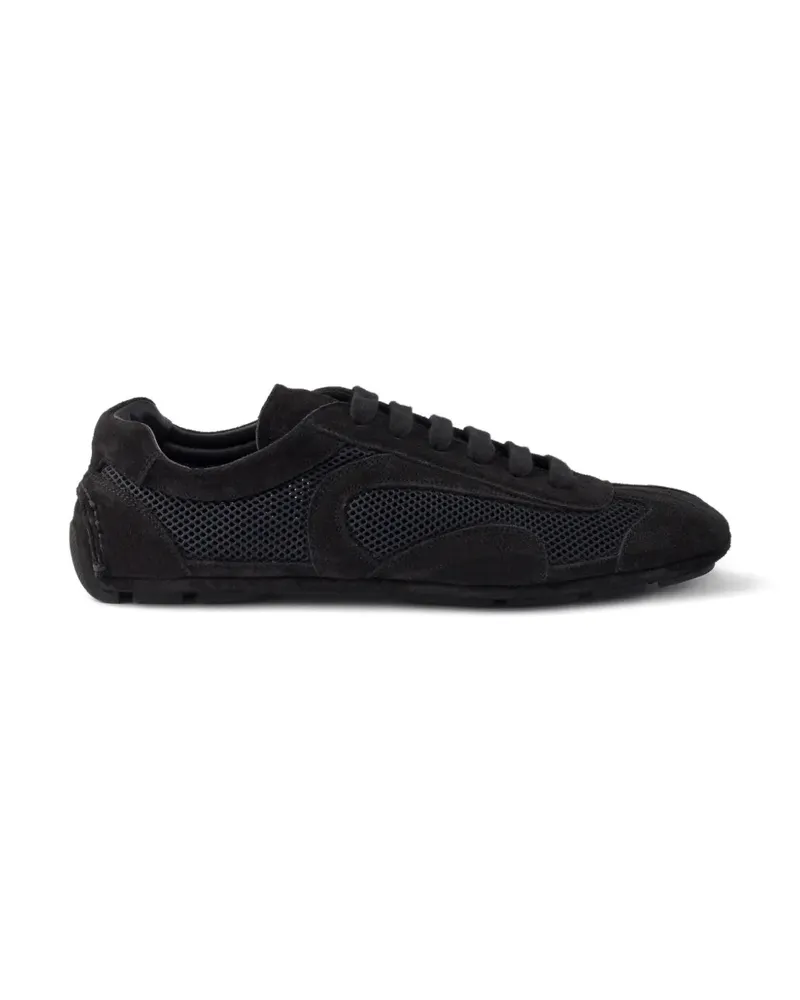 Prada Montecarlo Re-Edition 2005 suede and mesh sneakers - Schwarz Schwarz