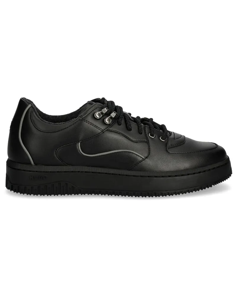 HUGO BOSS Sneakers aus Faux-Leder - Schwarz Schwarz