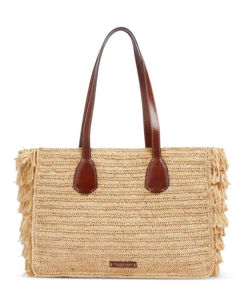 The Bridge Luna fringed tote bag - Nude Nude