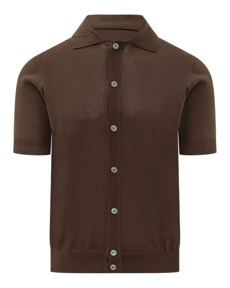 Filippo de Laurentiis short-sleeve knitted shirt - Braun Braun