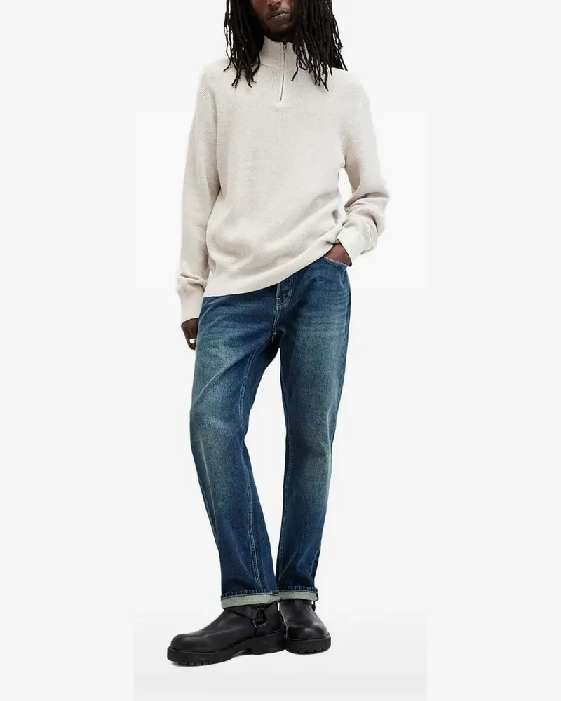 AllSaints Pullover mit Waffelstrick-Muster - Nude Nude
