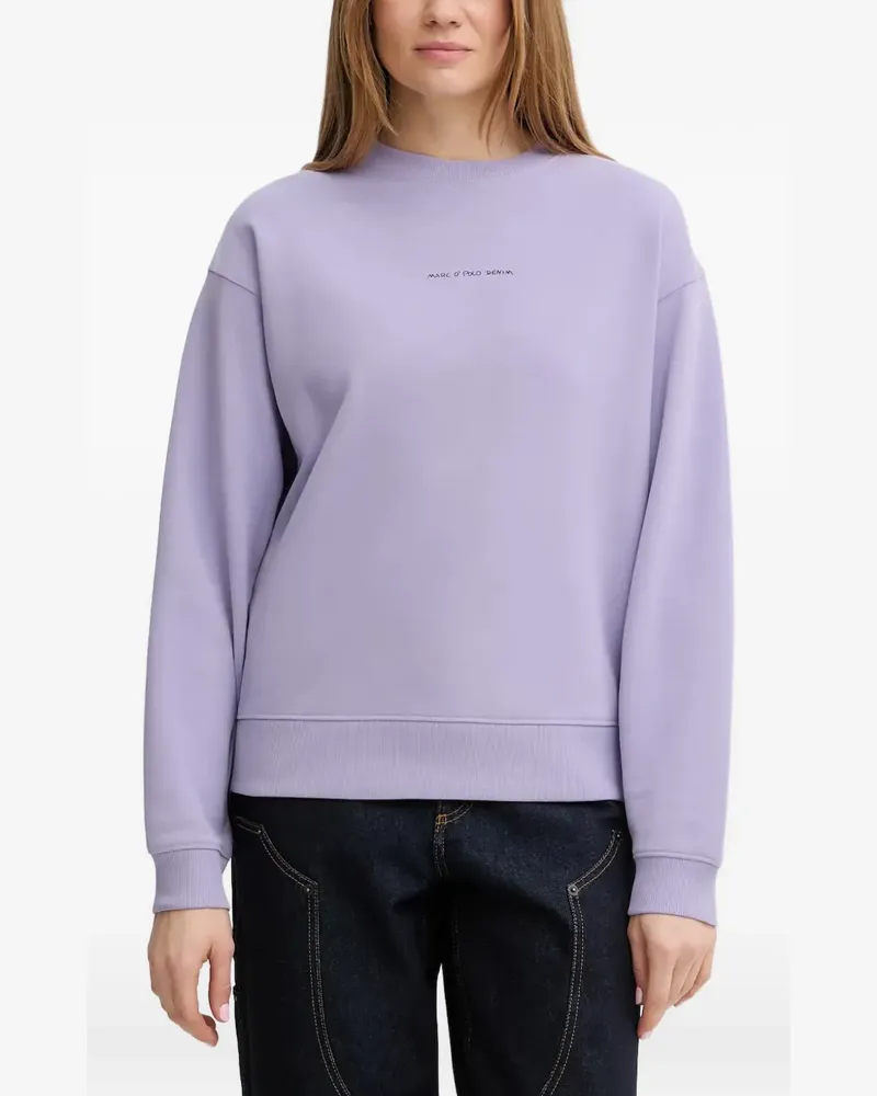 Marc O'Polo graphic-print logo-print sweater - Violett Violett