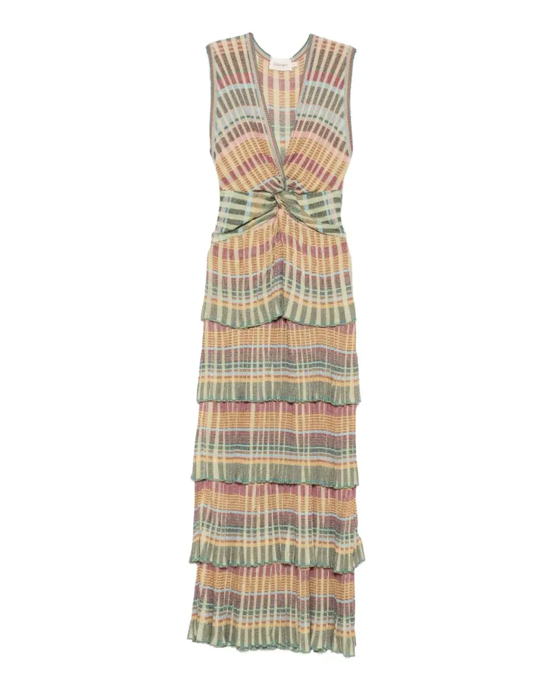 Cecilia Prado twist-detail tiered maxi dress - Nude Nude