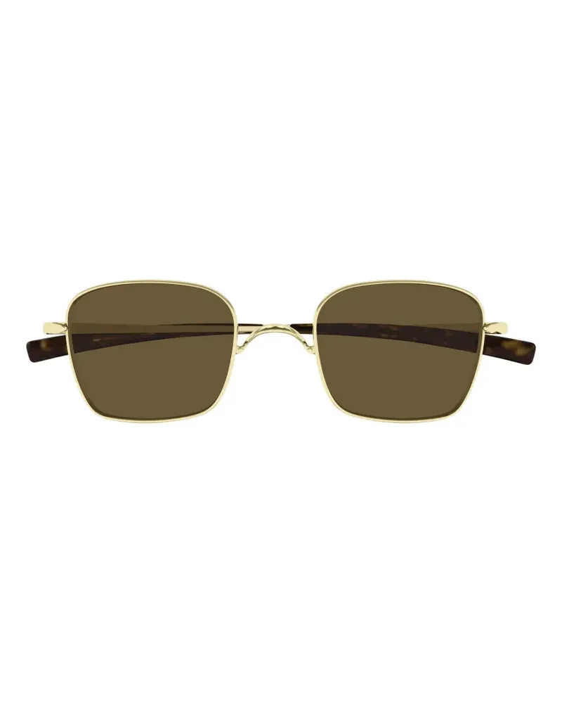 Saint Laurent Sonnenbrille mit eckigem Gestell - Gold Gold