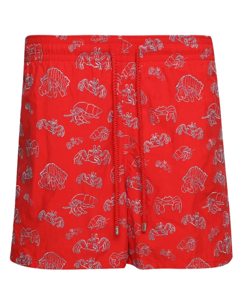 Vilebrequin Badeshorts mit Mistral Hermit Crabs - Rot Rot