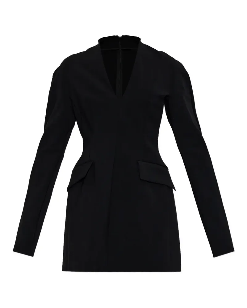 SPORTMAX Minikleid mit V-Ausschnitt und Klappentasche - Schwarz Schwarz