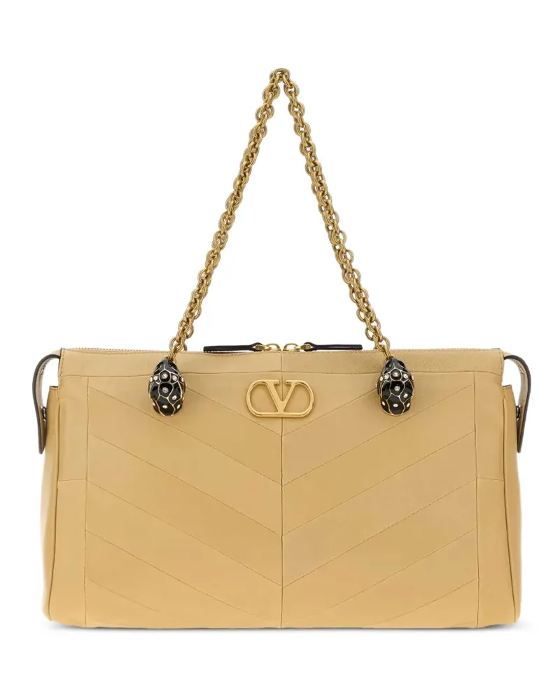 Valentino Garavani medium VLogo Signature quilted tote bag - Nude Nude