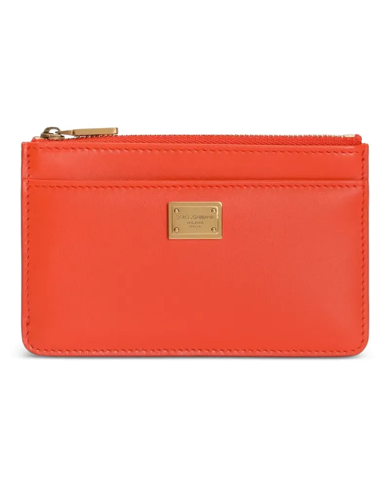 Dolce & Gabbana Kartenetui aus Kalbsleder - Orange Orange