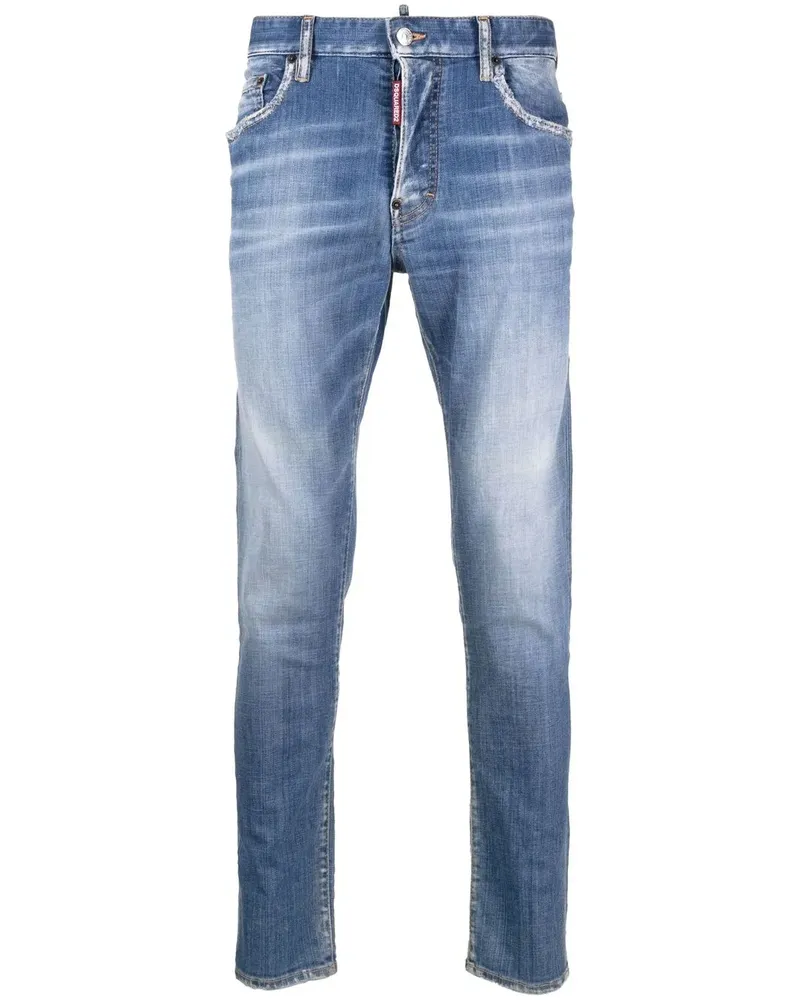 Dsquared2 Ausgeblichene DC Jeans - Blau Blau