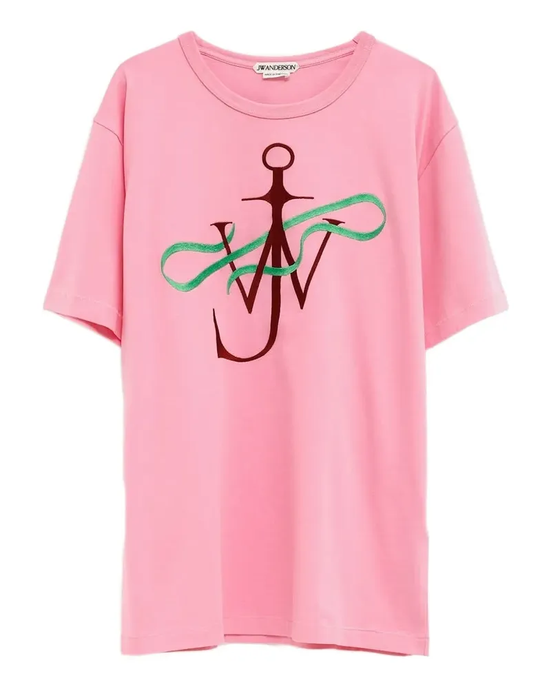 J.W.Anderson embroidered T-shirt - Rosa Rosa
