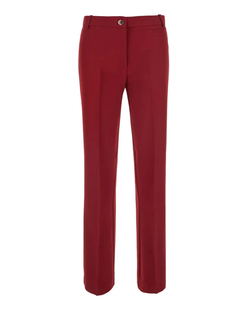 Pinko Protea pressed-crease straight-leg trousers Rot