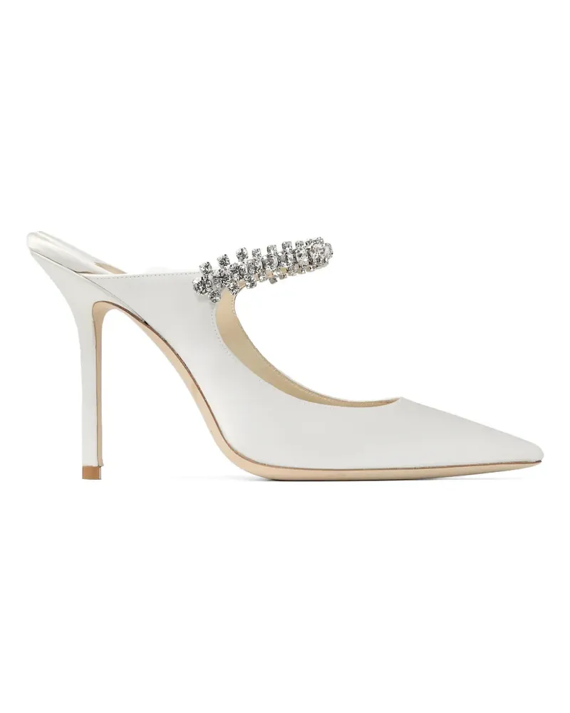 Jimmy Choo Bing crystal-embellished heeled pumps - Weiß Weiß