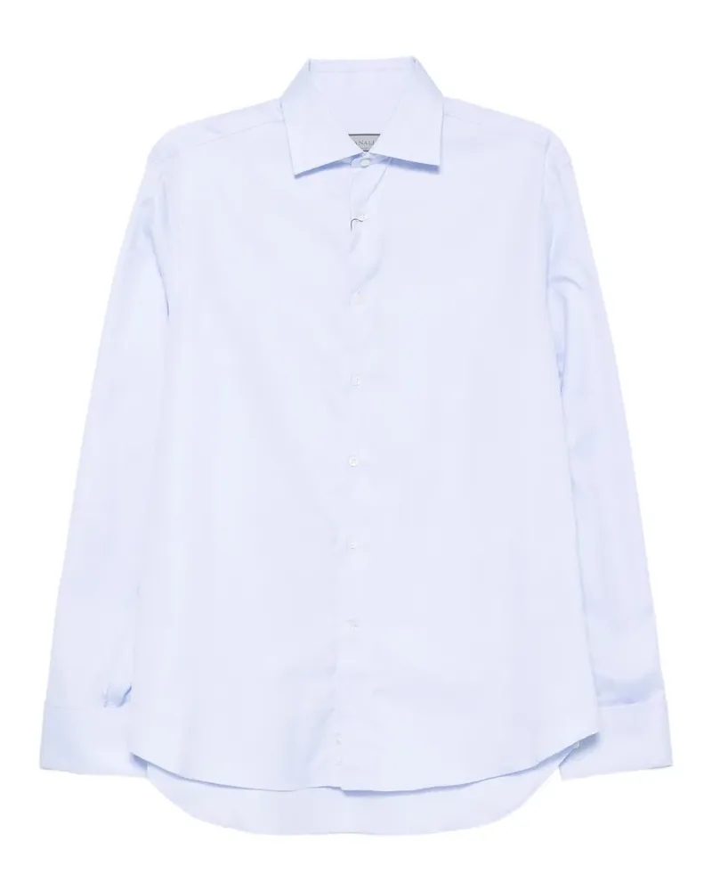 Canali Hemd mit Knöpfen - Blau Blau