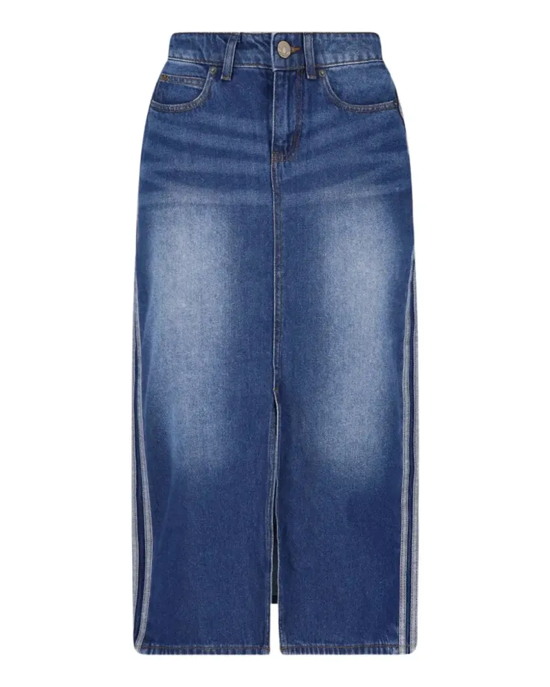 adidas 3-Stripes Jeans-Maxirock mit Schlitz - Blau Blau