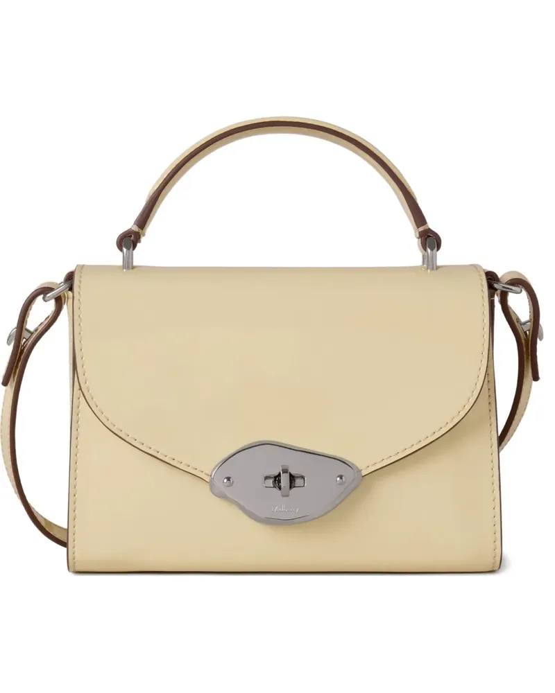 Mulberry small Lana patent-leather tote bag - Nude Nude