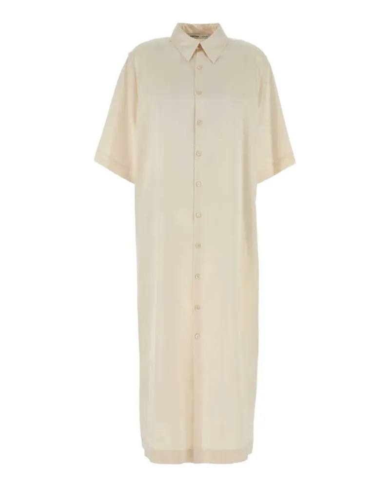 Carven satin-finish midi shirt dress - Nude Nude
